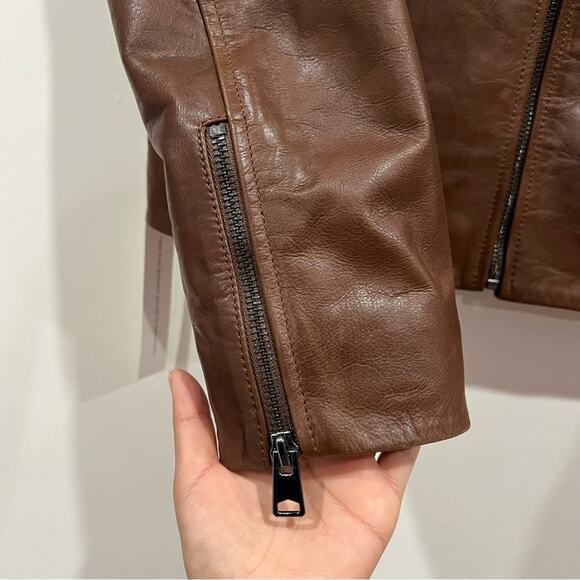 NEW NWT Reformation The Collection Aimee Leather Jacket - Picture 8 of 14